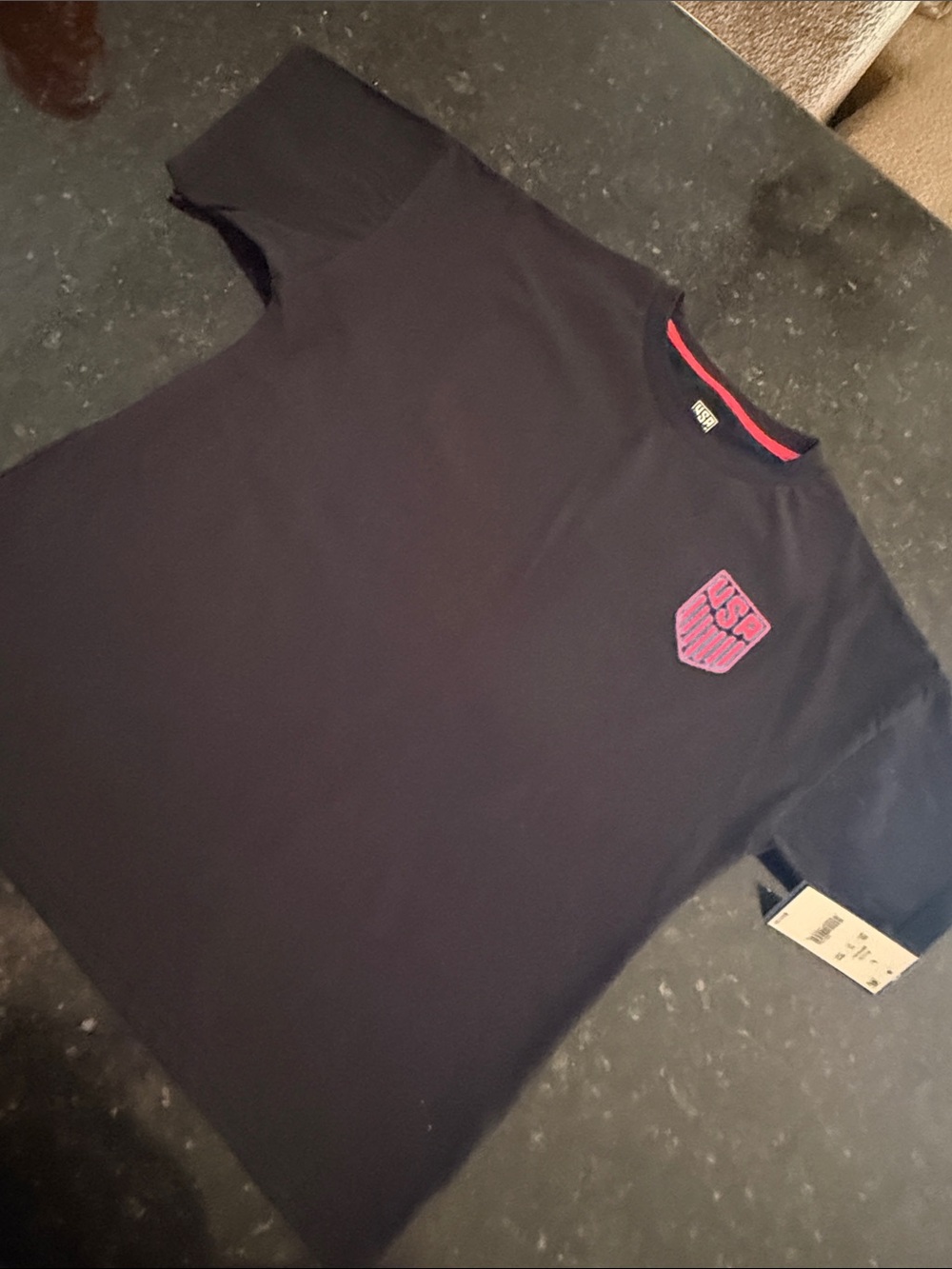 Target Kids Short Sleeve Tee - Navy with Pink Accent